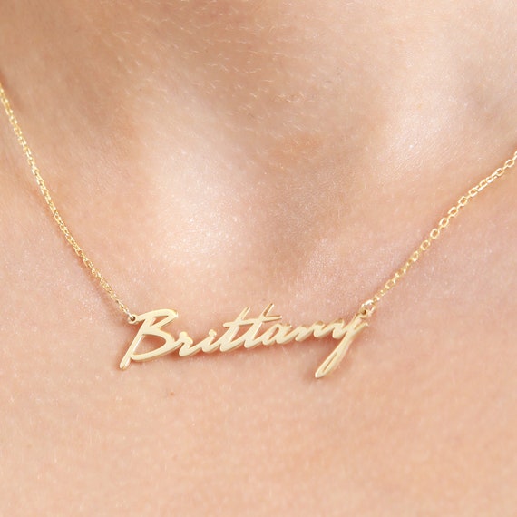 14K Gold Personalized Name Necklace, Sterling Silver Name Necklace, Name necklace, Custom Name Necklace, Gift for her ,  mothers day gift