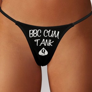 BBC CUM TANK Queen of Spades Tanga, Schlampenkleidung, Cuckolding, Hotwife-Höschen, Queen of Spades-Kleidung, Höschen Queen of Spades