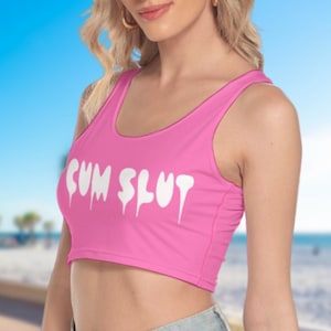 Hotwife crop Tank tshirt, Cuckold Womens t-shirt,, slut clothing, large size, Hotwife Clothes, Cuckold, Swinger Clothing, hotwife clothes,