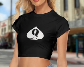 Croc-top QUEEN of SPADES, hotwife t-shirt, qos t-shirt, BBC t-shirt, Cuckold Womens t-shirt