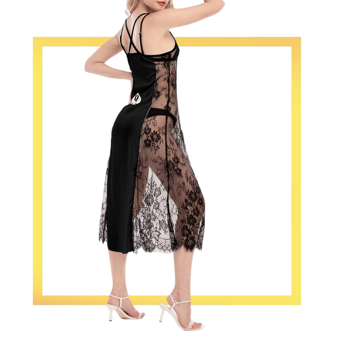 Fire Flame Skull Pattern Lace Cami Cross Back Women Dress