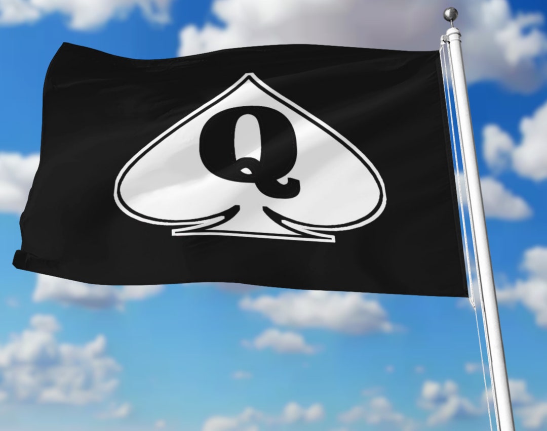 QUEEN of SPADES FLAG, Qos Flag, Queen of Spades Banner, Qos Banner Etsy