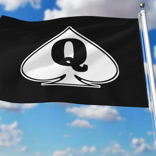 QUEEN of SPADES FLAG, Qos Flag,  Queen of spades banner, Qos Banner
