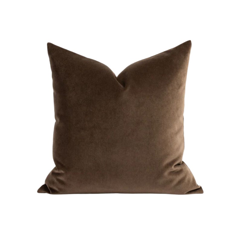 Chocolate Brown Velvet Pillow Cover | JANA - Etsy
