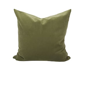 Green Velvet Pillow Cover | Luxury High End Leaf Green Cushion Cover | DORAN