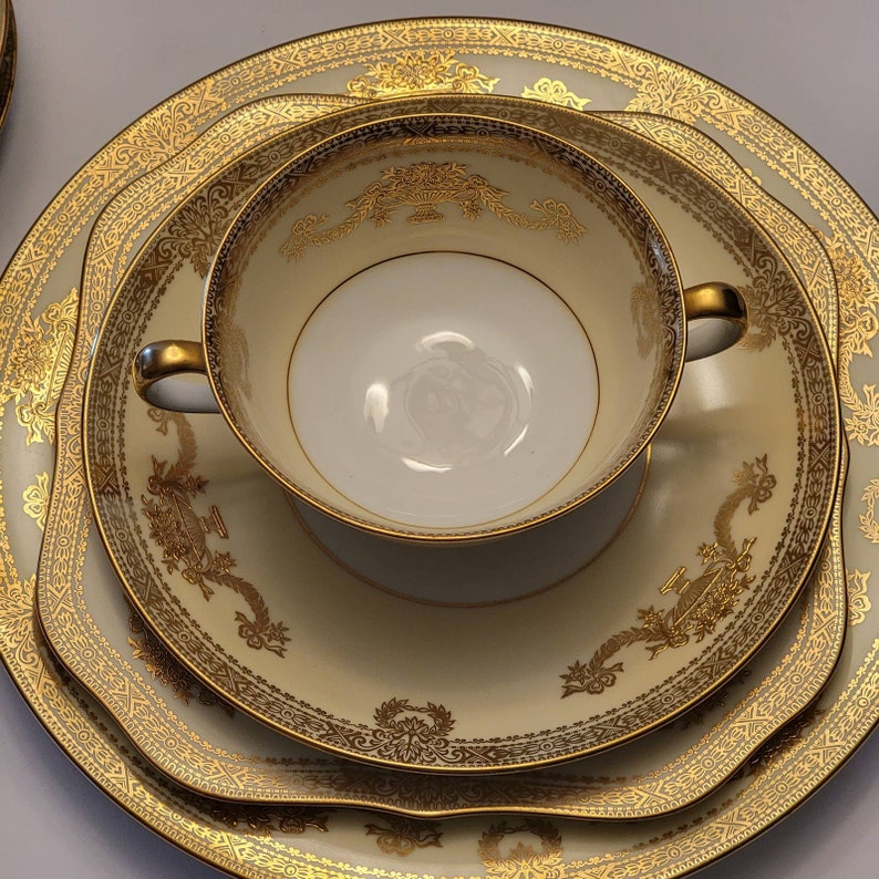 Vintage Noritake China Goldana 7284 Six Place Setting 50 Etsy