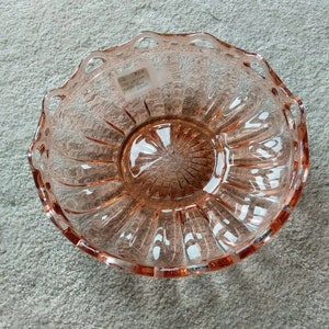 Hazel Pink Royal Lace Edge Console Bowl 10 And 1/2 In