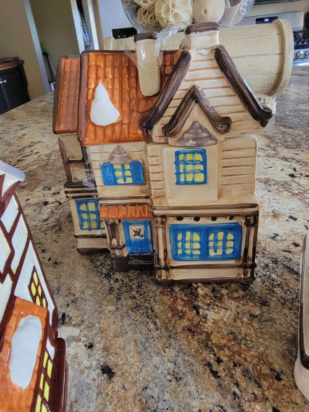 Cookie Jar Christmas House Cookie Jars 6x6 Lot of 3 Etsy