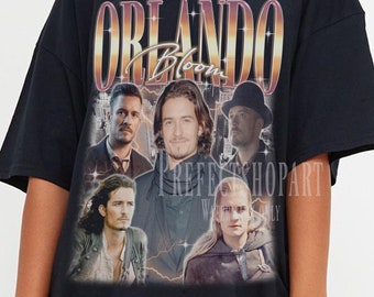 ORLANDO BLOOM Retro T-shirt - Orlando Bloom Tees, Orlando Bloom Long Sleeve Shirt, Orlando Bloom Vintage Shirt, Orlando Bloom Fans Gifts