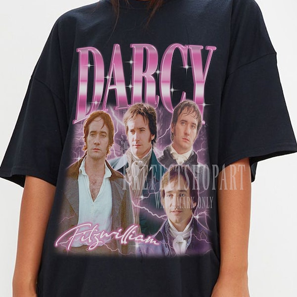 Chemise rétro Fitzwilliam Darcy, Fitzwilliam Darcy Tees, T-shirt Fitzwilliam Darcy vintage, Orgueil et préjugés, Cadeau pour fan