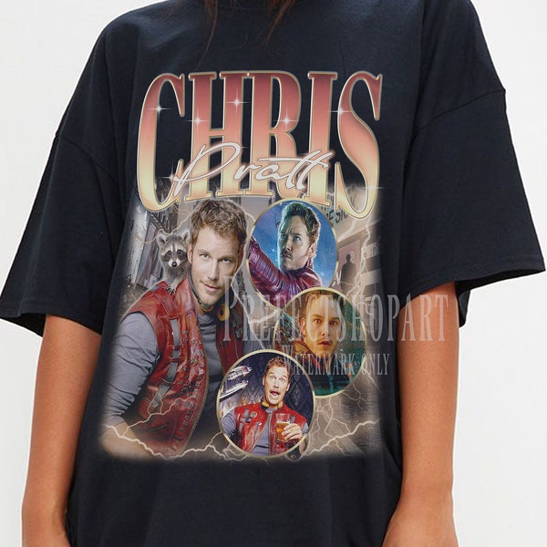 CHRIS PRATT Shirt, Chris Pratt Vintage T-Shirt, Funny Chris Pratt Actor Tee Fan Gift, Christopher Michael Pratt Raptor Homage Retro Merch