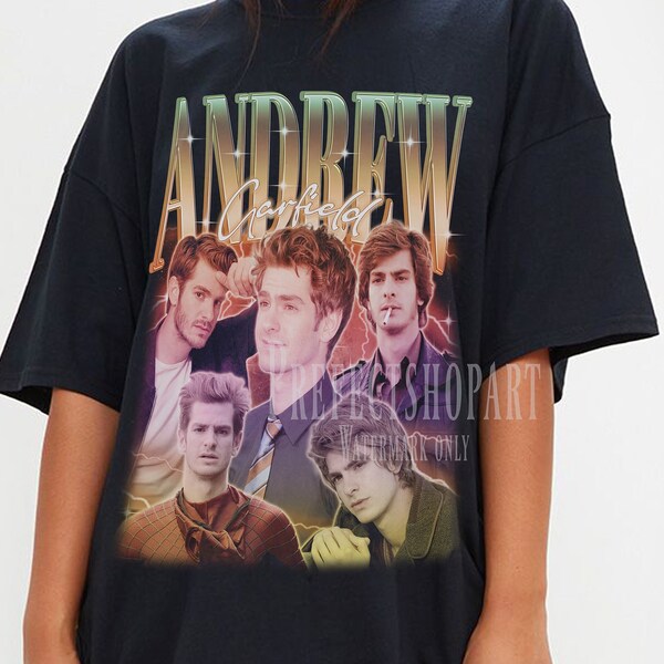 ANDREW GARFIELD 90's T-shirt - Andrew Garfield Bootleg Tees, Andrew Garfield Fans Gifts, Andrew Garfield Vintage Retro Shirt, Fans Kids Tee