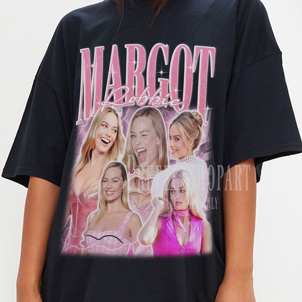 MARGOT ROBBIE Vintage T-shirt - Margot Robbie Bootleg Tees, Margot Robbie Fans Gifts, Margot Robbie Retro Shirt, Margot Robbie Kids Tee