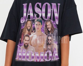 JASON MOMOA Shirt, Jason Momoa Hawaiian Actor T-shirt, Vintage Jason Momoa Homage Merch Retro 90s Fans Gift, Jason Momoa Amber Heard Tees