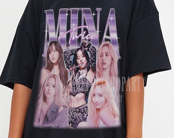 TWICE ミナ　Tシャツ MINA TWICE, KPOP Vintage Style T-shirts Gift, Twice Korean