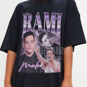 RAMI MALEK Vintage Shirt, Rami Malek Homage Tshirt, Rami Malek Fan Tees, Rami Malek Retro 90s Pullover, Rami Malek Merch Geschenk