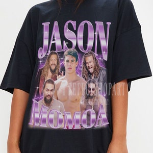 Camiseta JASON MOMOA, camiseta Jason Momoa Hawaiian Actor, produtos vintage em homenagem a Jason Momoa, presente retrô para fãs dos anos 90, camisetas Jason Momoa Amber Heard