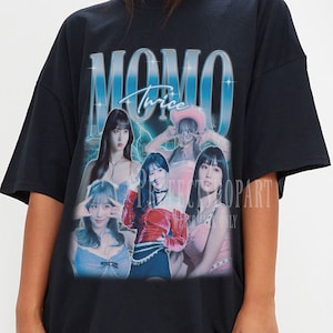 Camiseta Momo Twice, camisetas de Momo, camisetas de fans de Momo, productos de Momo Twice, camiseta vintage de Momo, camiseta retro de la gira coreana de Momo, camiseta con póster de regalo de Momo