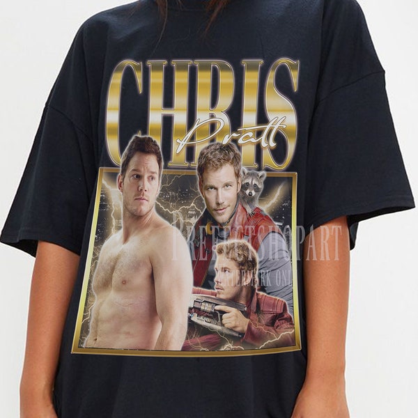 CHRIS PRATT Shirt, Chris Pratt Vintage T-Shirt, Funny Chris Pratt Actor Tee Fan Gift, Christopher Michael Pratt Raptor Homage Retro Merch