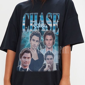 Camicia retrò Chase Stokes, camicia omaggio vintage anni '90 di Chase Stokes, Outer Banks, John B, camicia attore, regalo per fan