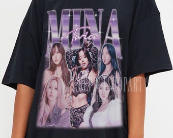 TWICE ミナ　Tシャツ ミナ ユニセックス シャツ、ミナ グラフィック T シャツ、TWICE