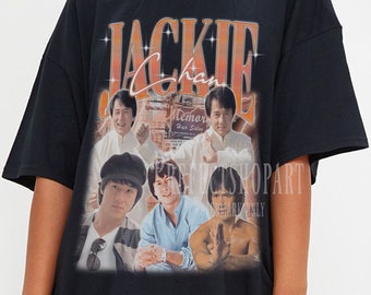 JACKIE CHAN Vintage Shirt, Jackie Chan Homage Funny Tees, Jackie Chan Fan Tees, Jackie Chan Retro 90s Sweater, Famous Jackie Chan Merch Gift