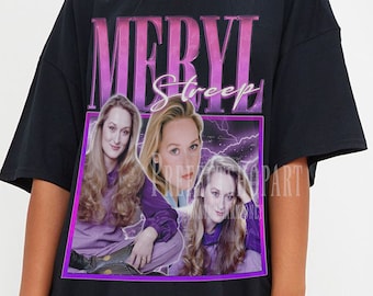 Camisa vintage de MERYL STREEP, camiseta de homenaje de Meryl Streep, camisetas de fans de Meryl Streep, suéter retro de los años 90 de Meryl Streep, regalo de Merch de Meryl Streep