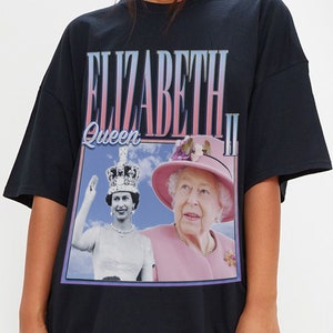 QUEEN ELIZABETH II Retro Shirt, Queen Elizabeth Homage Tshirt, Queen Elizabeth Fan Tees, Queen Elizabeth Retro 90s, Queen Elizabeth Fan