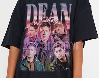 Dean Winchester Shirt , Dean Winchester Supernatural Shirt , Jensen Ackles Actor Retro Shirt, Supernatural Dean Winchester Shirt, Winchester