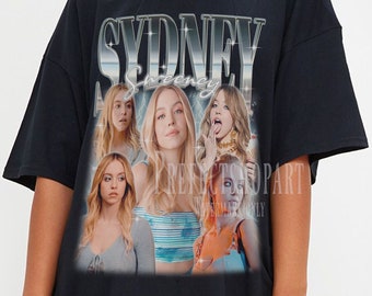 SYDNEY SWEENEY Retro T-shirt - Sydney Sweeney Tee, Sydney Sweeney Long Sleeve Shirt, Sydney Sweeney Youth Tee, Sydney Sweeney Kids Tee