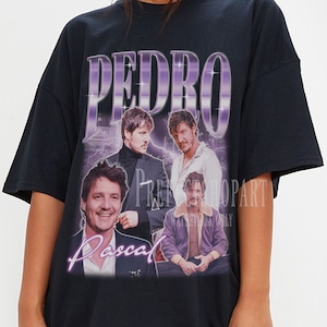 PEDRO PASCAL Shirt, Actor Pedro Pascal Shirt Retro 90s, Narco Pedro Pascal Fans Gift, Pedro Pascal Tribute Celebrity Shirt