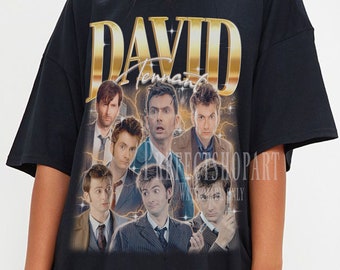 DAVID TENNANT Vintage, David Tennant Homage Fan Tees, David Tennant Homage Retro, David Tennant Graphic Retro 90s, David Tennant Merch