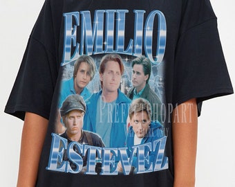 Camiseta del actor EMILIO ESTEVEZ, Camisetas de fans de Emilio Estevez Homage, Emilio Estevez Homage Retro, Emilio Estevez Graphic 90s, Emilio Estevez Merch