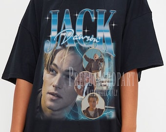 JACK DAWSON Shirt, Jack Dawson Homage T-Shirt, Jack Dawson Titanic Movie Character Vintage Merch, Funny Leonardo DiCaprio Tees Fans Gift