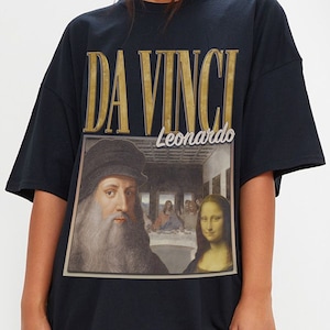 Da Vinci Retro Shirt, Da Vinci Homage Shirt, Da Vinci Shirt, Da Vinci Fan Shirt, Da Vinci Unisex Shirt, Leonardo Da Vinci Painter Shirt