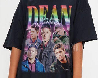 Dean Winchester Shirt , Dean Winchester Supernatural Shirt , Jensen Ackles Actor Retro Shirt, Supernatural Dean Winchester Shirt, Winchester