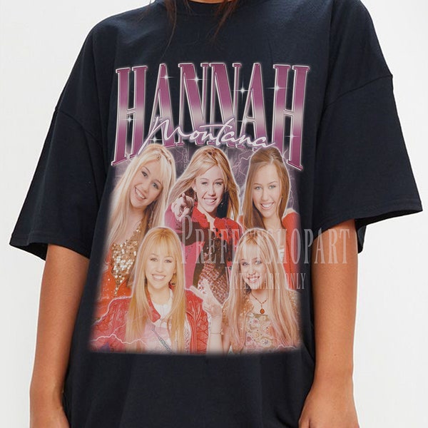 HANNAH MONTANA Shirt, Hannah Montana Homage T-Shirt, Vintage Hannah Montana American sitcom Retro 90s Merch, Hannah Montana Tee Fans Gift