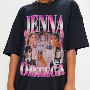 JENNA ORTEGA Shirt, Jenna Ortega Hommage T-Shirt, Jenna Marie Ortega Vintage Retro Bootleg Merch, lustiges Jenna Ortega Mittwoch Fans Geschenk