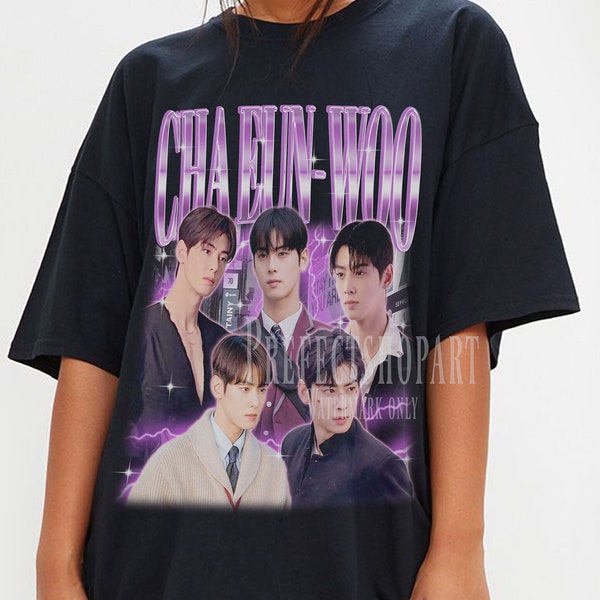 CHA EUNWOO T-shirt - Cha Eunwoo Fans Shirt, Cha Eunwoo Vintage Tees, Cha Eunwoo Retro Shirt, Cha Eunwoo Shirt, Cha Eunwoo Bootleg Shirt