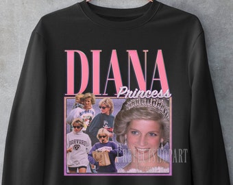 Princess Diana Retro Sweatshirt, Princess Diana Homage Sweatshirt, Princess Diana Sweatshirt, Princess Diana Unisex Sweatshirt, Princess