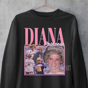 Princess Diana Retro Sweatshirt, Princess Diana Homage Sweatshirt, Princess Diana Sweatshirt, Princess Diana Unisex Sweatshirt, Princess