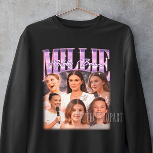 MILLIE BOBBY BROWN Sweatshirt, Millie Bobby Brown Eleven Sweatshirt, Millie Bobby Brown Homage Fan Gift, Actress Millie Bobby Brown Merch