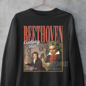 Ludwig Van Beethoven Retro Sweatshirt, Ludwig Van Beethoven Homage Sweatshirt, Ludwig Van Beethoven Sweatshirt, Ludwig Van Beethoven Unisex