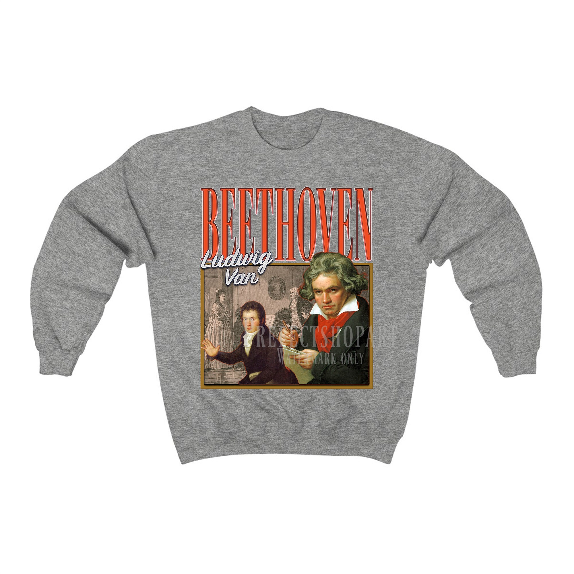 Ludwig Van Beethoven Retro Sweatshirt, Ludwig Van Beethoven Homage