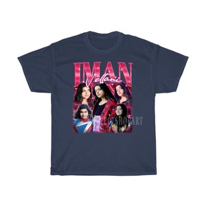 IMAN VELLANI Vintage Shirt, Iman Vellani Homage Fan Tees, Iman Vellani Homage Retro, Iman Vellani Graphic Retro 90-tal, Iman Vellani Merchi Navy