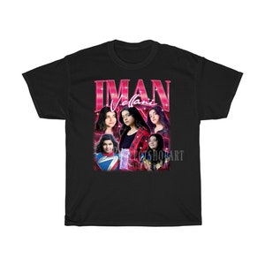 IMAN VELLANI Vintage Shirt, Iman Vellani Homage Fan Tees, Iman Vellani Homage Retro, Iman Vellani Graphic Retro 90-tal, Iman Vellani Merchi Black