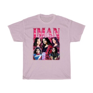 IMAN VELLANI Vintage Shirt, Iman Vellani Homage Fan Tees, Iman Vellani Homage Retro, Iman Vellani Graphic Retro 90-tal, Iman Vellani Merchi Light Pink