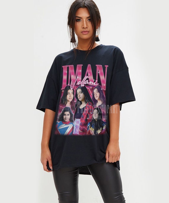 IMAN VELLANI Vintage Shirt, Iman Vellani Homage Fan Tees, Iman Vellani Homage Retro, Iman Vellani Graphic Retro 90s, Iman Vellani Merchi