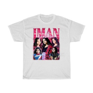 IMAN VELLANI Vintage Shirt, Iman Vellani Homage Fan Tees, Iman Vellani Homage Retro, Iman Vellani Graphic Retro 90-tal, Iman Vellani Merchi White