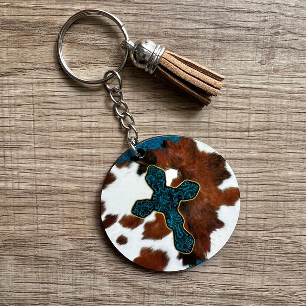 Aazon.co: Western Leather Works, Cow Head Keychain Handade Fro Full